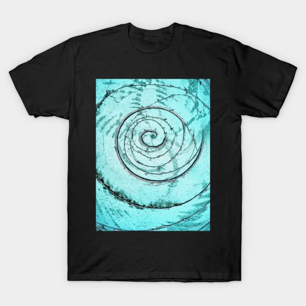 Abstract artwork : deep blue spiral T-Shirt by COLORAMA